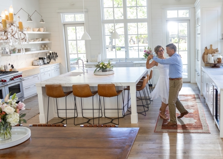 seniors dancing in the kitchen